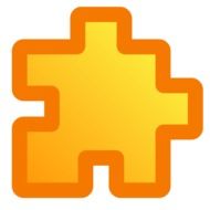 yellow puzzle as picture for clipart