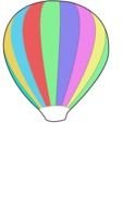 Clip art of colorful Hot Air Balloon