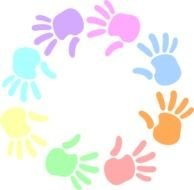 Colorful Hands In Circle Pic Art