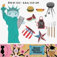 July 4th BBQ Clip Art