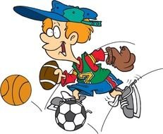 Football Baseball Basketball Clip Art N4