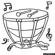 Timpani Coloring Pages