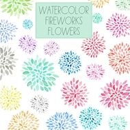 Watercolor Flower as a graphic illustration