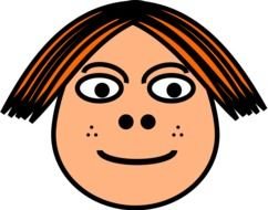 Cartoon Girl Head drawing