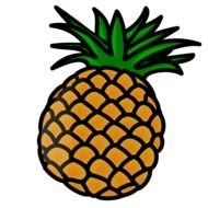 Clip art of cartoon Pineapple