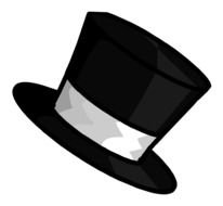 black Top Hat Clip Art drawing