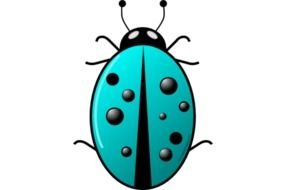 blue Ladybug Clip Art drawing
