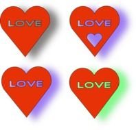 Heart Love Four Hearts Written Them