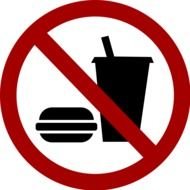 "No Food" sign clipart