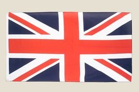 britain flag on gray background