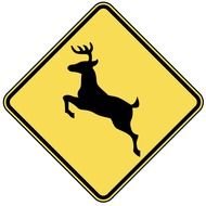 Deer Crossing Road Sign N4