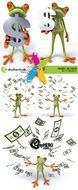 Funny Frog With Money drawing