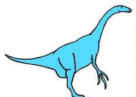 blue dinosaur with a long neck
