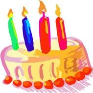 Rainbow Birthday Cake Clip Art