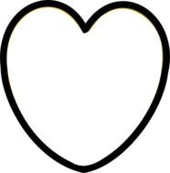 Black And White Heart Clip Art N38