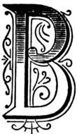 Decorative letter B with patterns