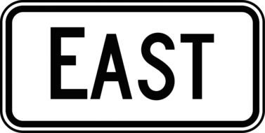 east clipart black and white