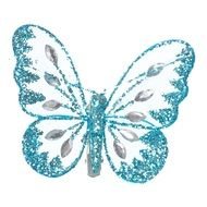 painted shiny blue butterfly