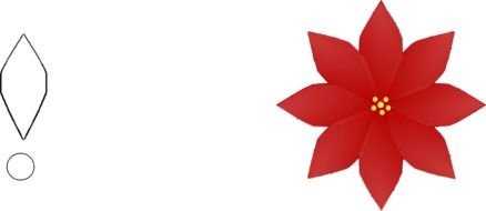 red 8 Petal Flower, drawing