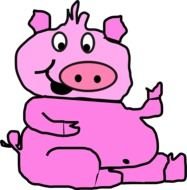 Pig Clip Art drawing