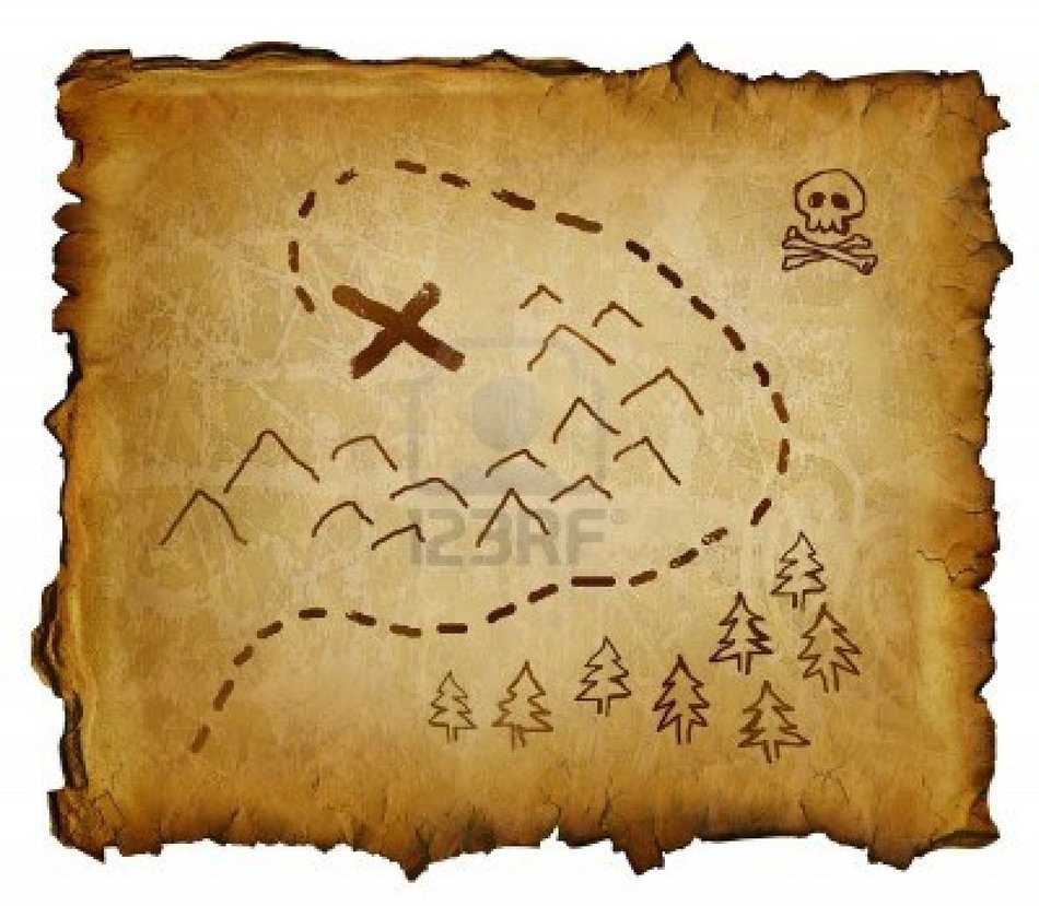 treasure map on old paper