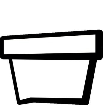 Flower Pot Outline Clip Art