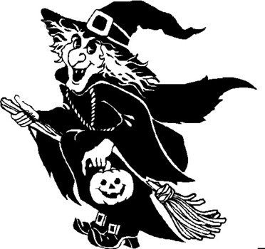 Witch Clip Art Black And White N7