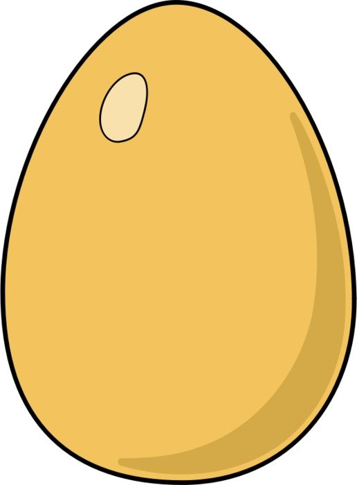 painted yellow egg on a white background