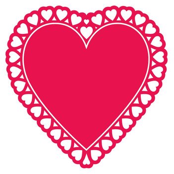 Heart Doily Clip Art N4