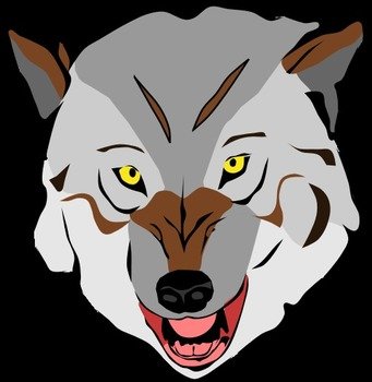 Wolf Face Clip Art N4