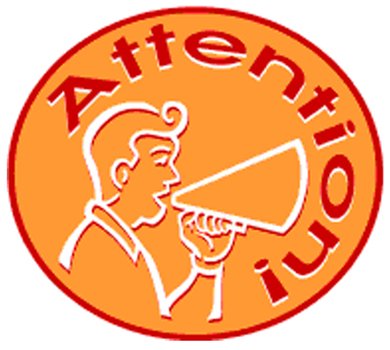 clipart of the Pay Attention sign