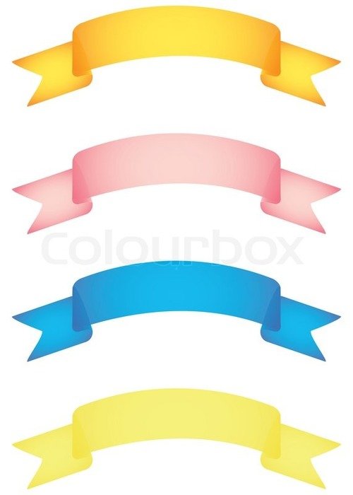Stock Image Of Set Banner Scrolls Illustration