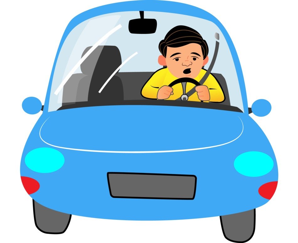 cartoon drowsy driver