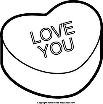 Preschool Valentine Clip Art Black And White