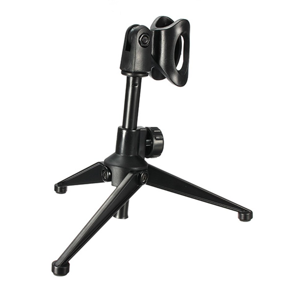 Metal Desktop Table Microphone Clamp Clip Holder Stand Tripod