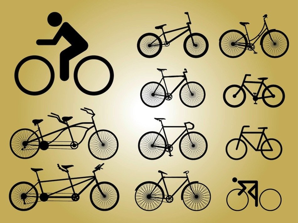 Free Vector Bike Icon drawing