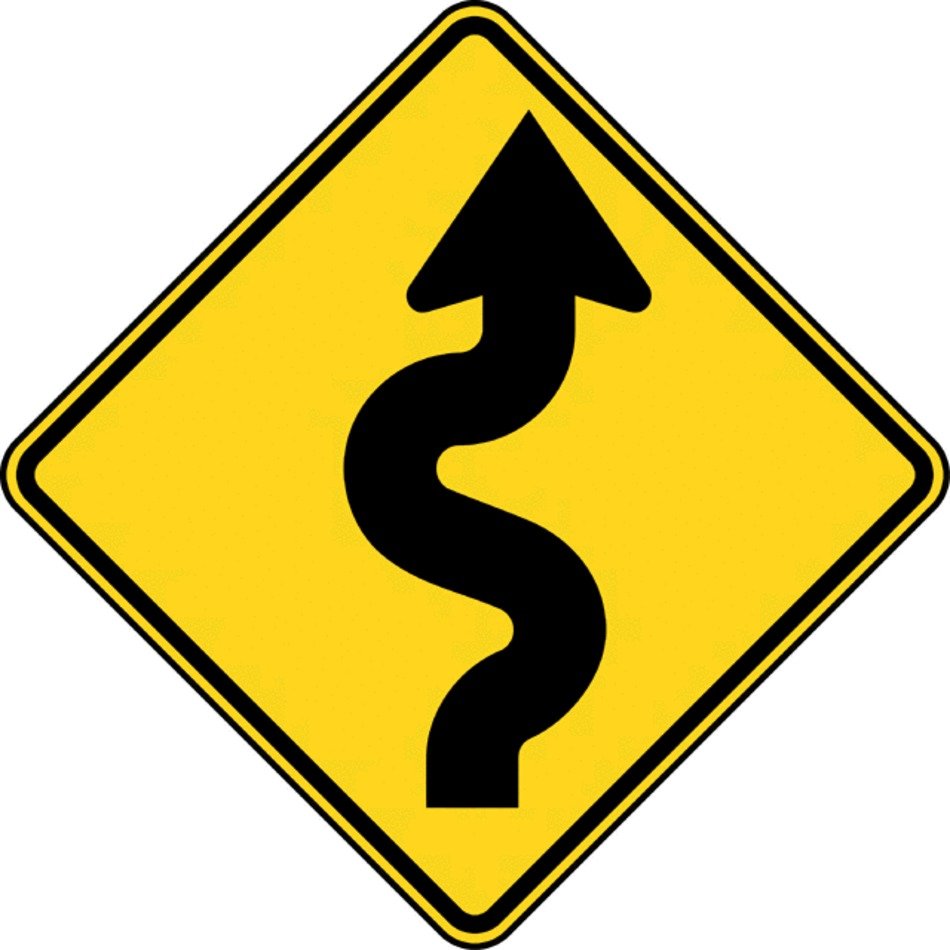 Winding Road Sign N5