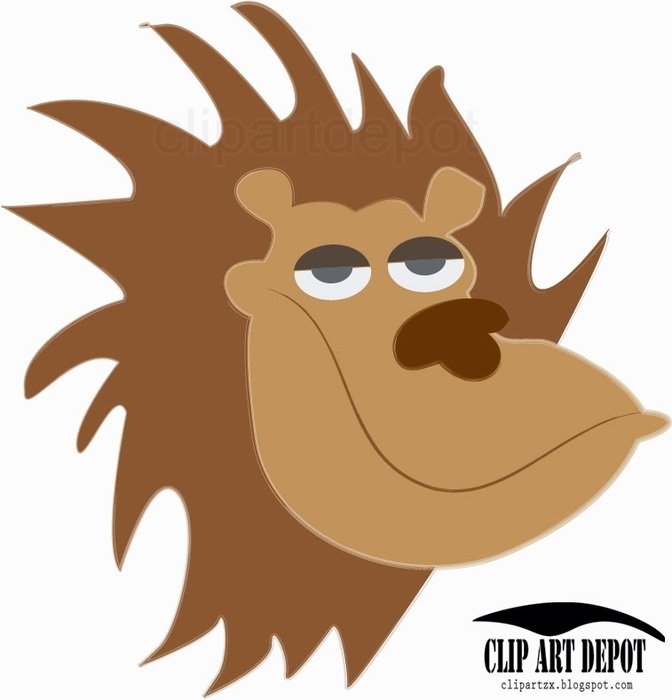 Cartoon Lion Head Clip Art N5