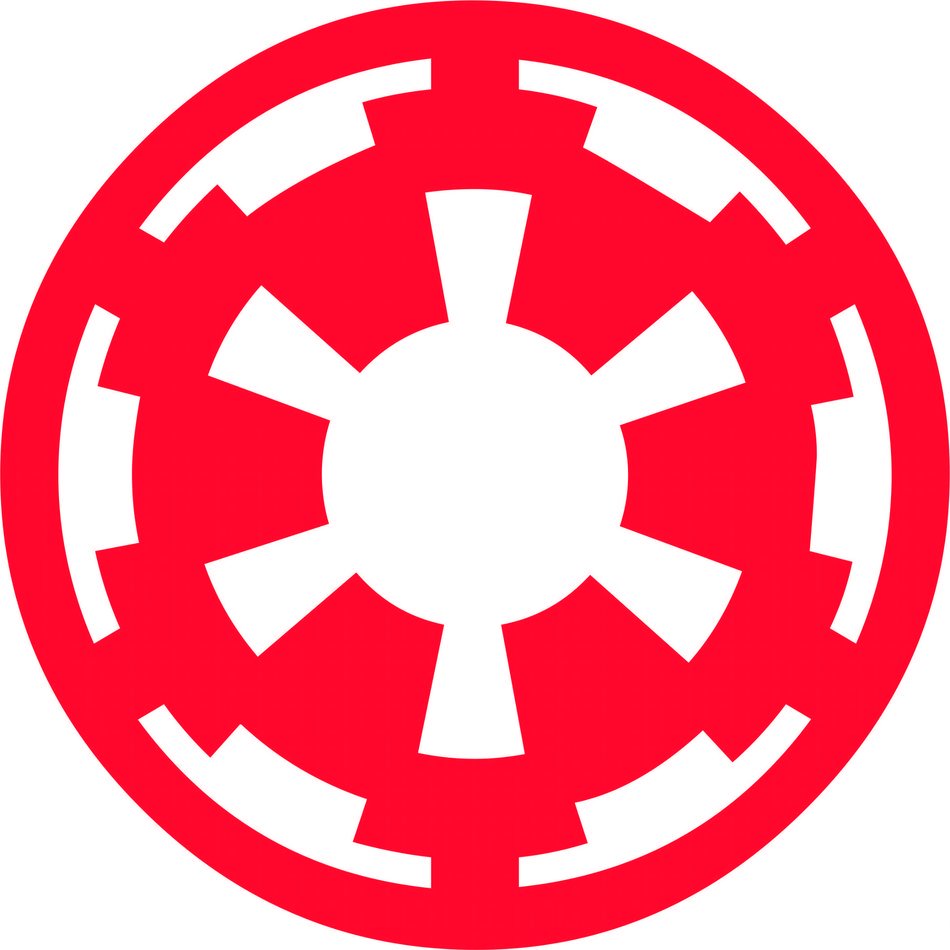imperial red logo of Star Wars