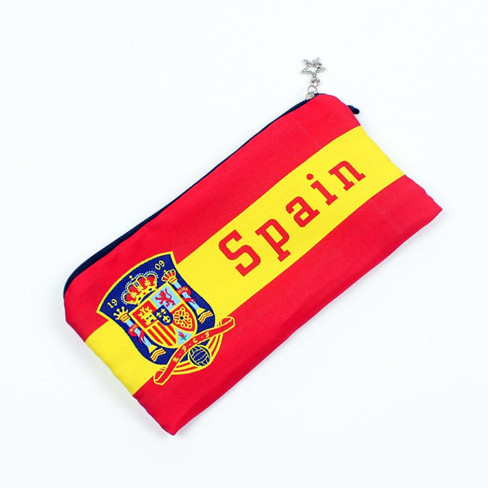 Colorful pencil case with the flag of Spain