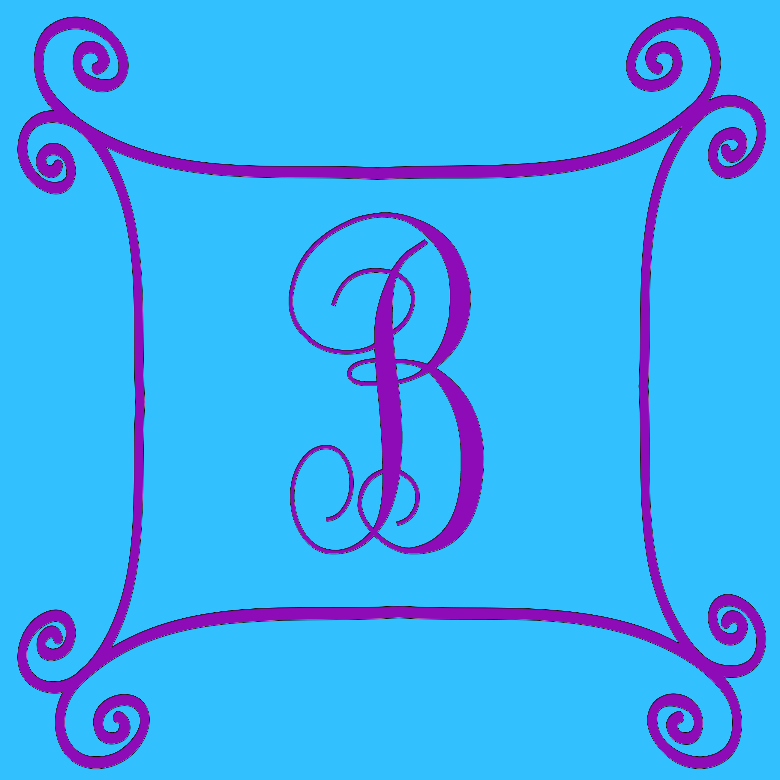 Monogram Letter B Drawing Free Image Download