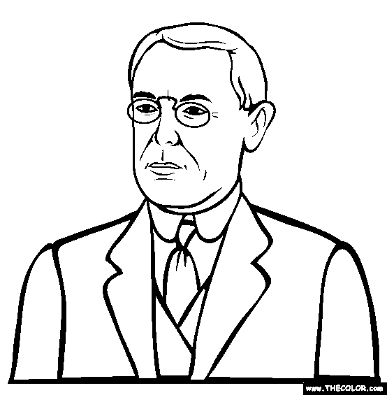 Woodrow Wilson Coloring Page free image download