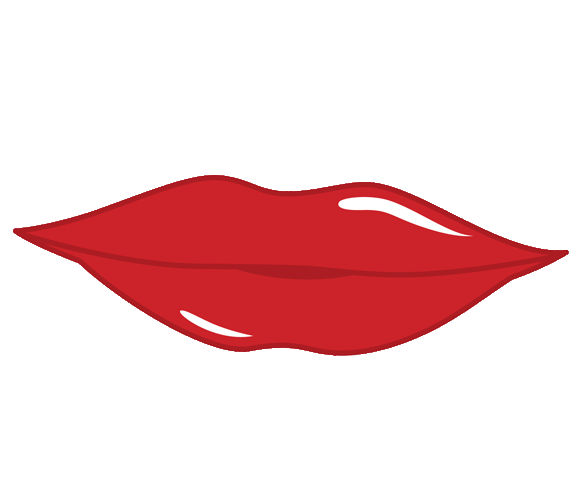 Lips Outline Clip Art Template free image download