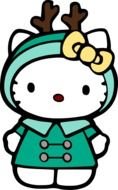 Colorful Hello Kitty with the beautiful and cute costume