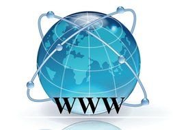 World Wide Web, Icon with blue globe