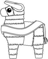 coloring page of a toy lamb
