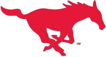 logo with Red Mustang Horse