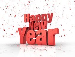 Happy New Year 3d logo