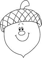 Acorn Clip Art Black And White N5