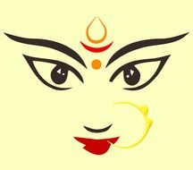 Drawing of Maa Durga